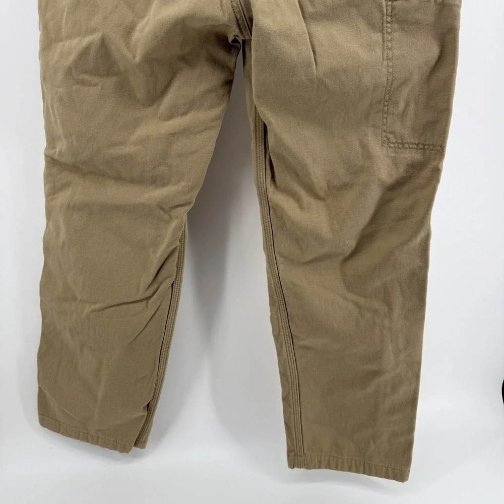 Carhartt Rugged Flex Relaxed Fit Knit Lined Canvas Utility Work Pants Tan 35x34 - Picture 8 of 11